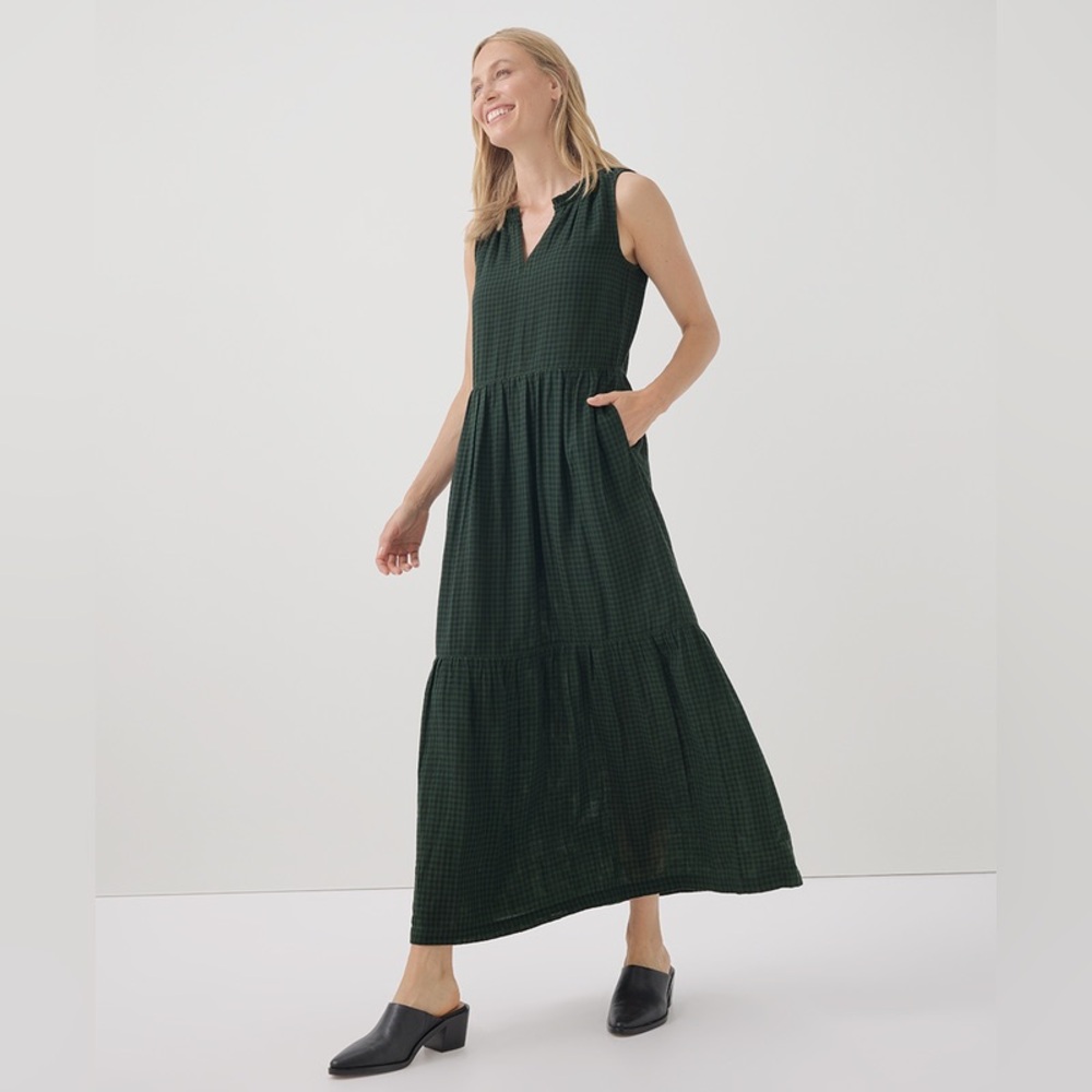 Pact Dark Green Sleeveless Maxi Dress - Picture 8 of 8